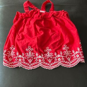 6-12 month - red tank top - baby girl